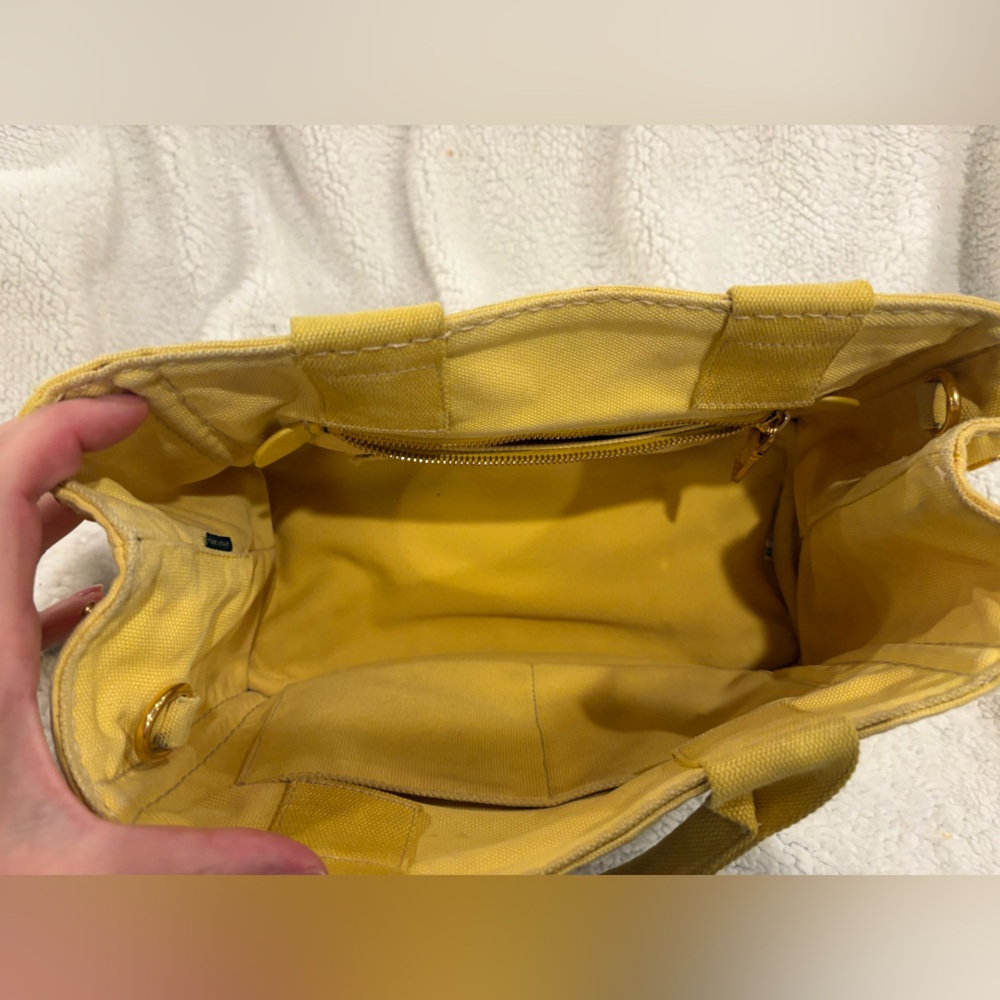 Yellow Prada Canapa Tote Canvas Mini - Picture 9 of 14